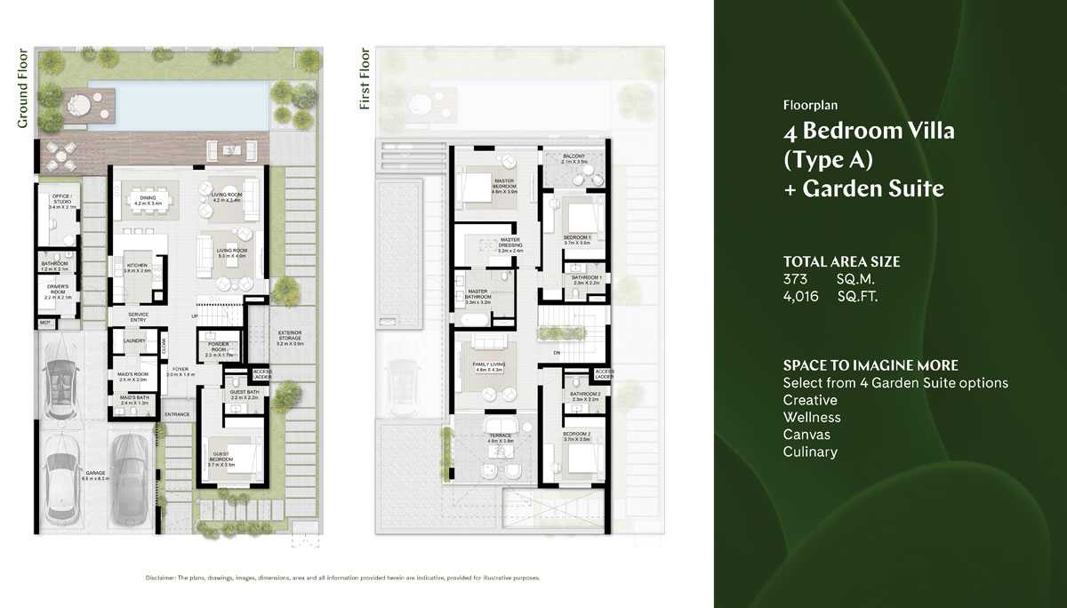 4 BR, Type A, Garden Suite